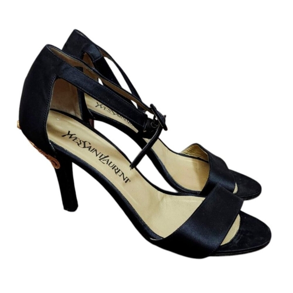Saint Laurent Heels Black Women's Size 7.5 M - Picture 2 of 14